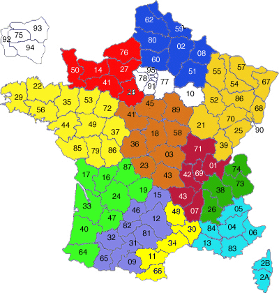Carte de la France